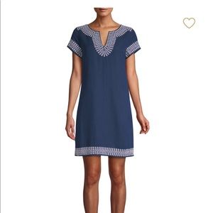 Vineyard Vines Navy Beaded Dress - 12